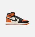 Air Jordan 1 Retro High OG Shattered Backboard Grade School Shoes - Black Sail Starfish