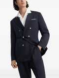 Brunello Cucinelli double-breasted silk blazer