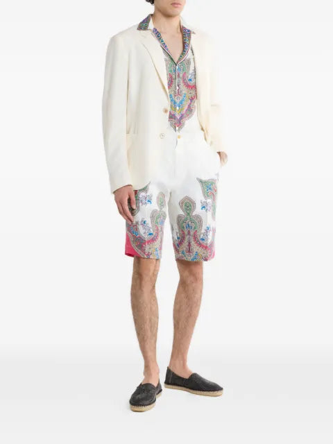 ETRO single-breasted cotton-blend jacket