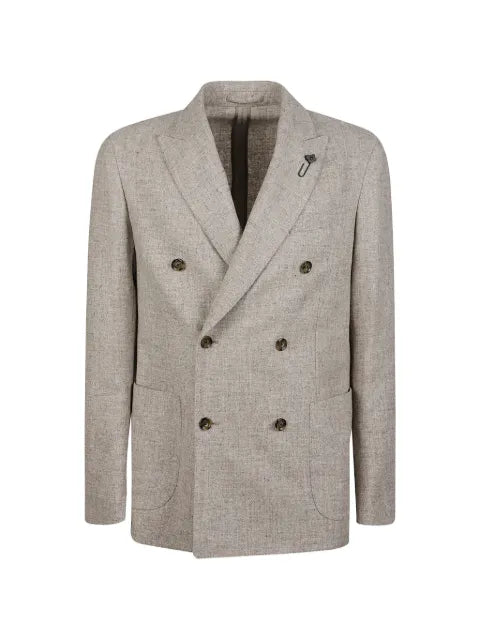 Lardini double-breasted wool blazer