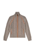 Diesel zip cardigan in cable knit
