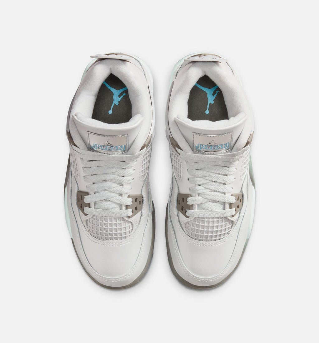 Air Jordan 4 Retro Blue Chill Grade School – Photon Dust/Blue Chill/Flat Pewter/White/Blue Tint
