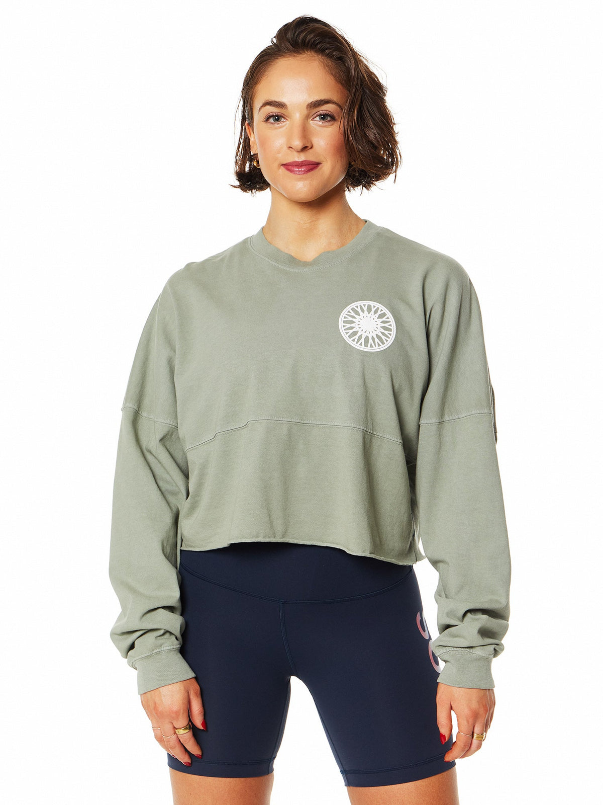 CROPPED SPIRIT JERSEY SAGE
