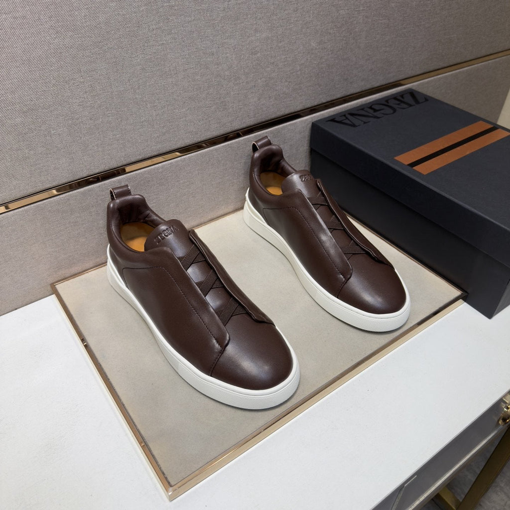 Zegna Men's Low-Top Slip-On Sneakers